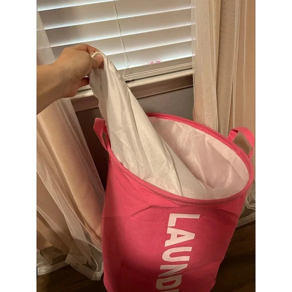 Large Pink Laundry Baskets Pack of 2 - Picture 2 of 2